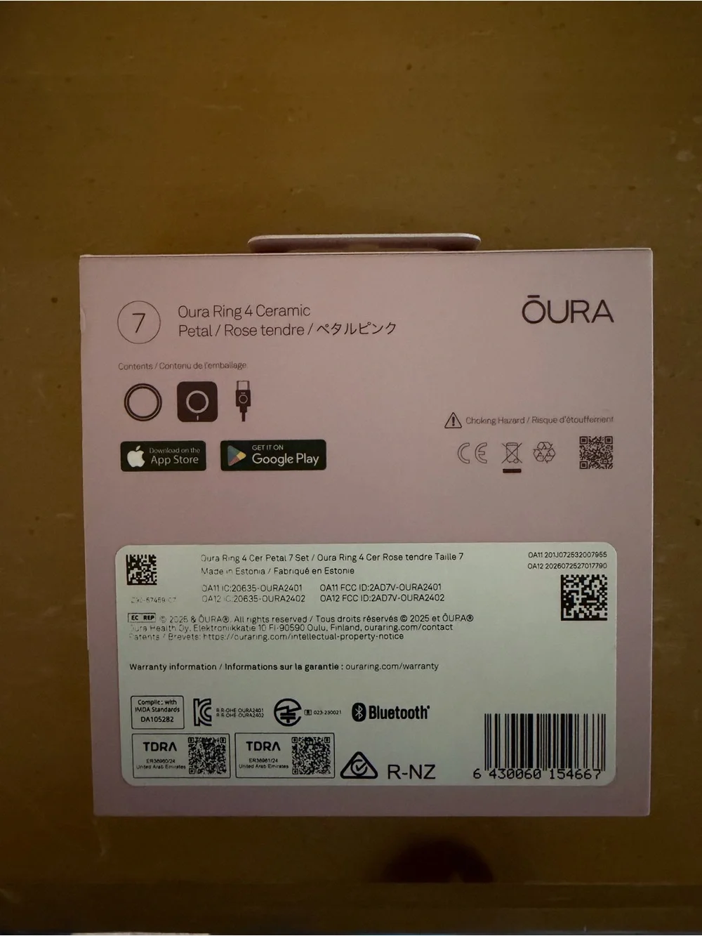 Oura Ring 4 Ceramic Petal / Rose